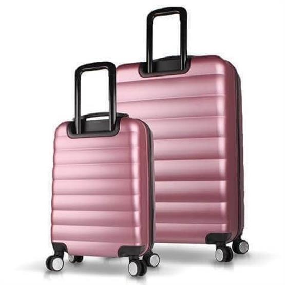 Colors Abs Kabin ve Büyük Boy Rose Gold  2li Valiz Seti