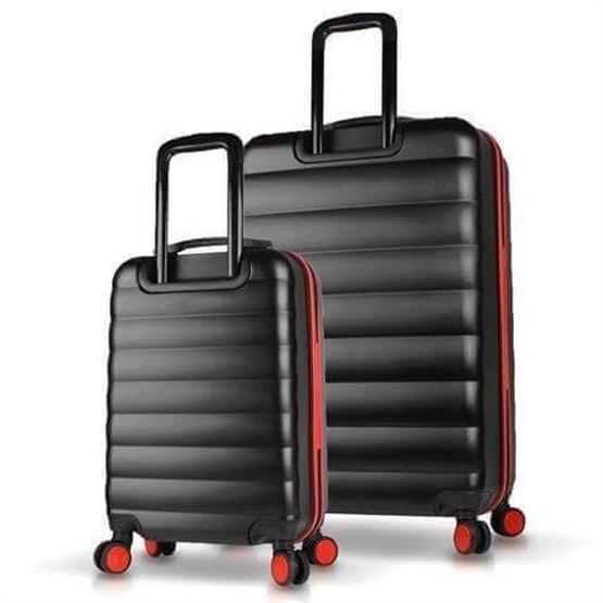 Colors Abs Kabin ve Büyük Boy Siyah  2li Valiz Seti