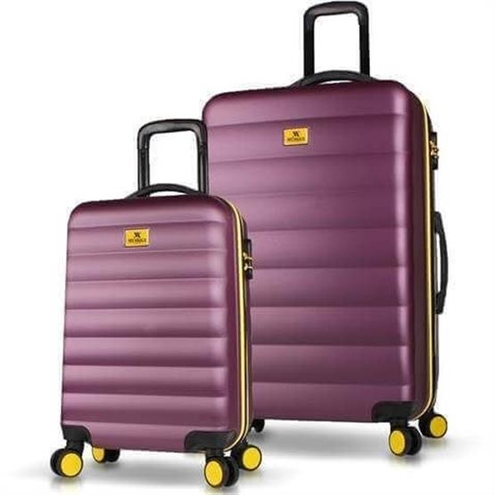 Colors Abs Kabin ve Büyük Boy Mürdüm  2li Valiz Seti