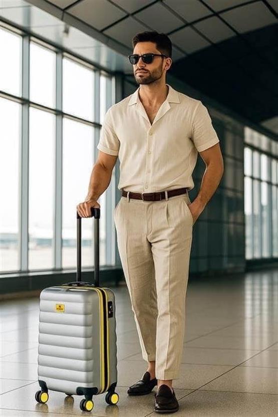 Colors Abs Küçük Kabin Boy Gri Valiz