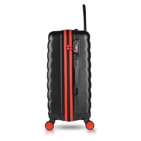 My Valice Colors Abs Makyaj Kabin ve Orta Boy Siyah 3lü Valiz Seti