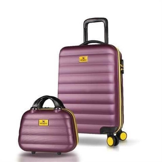 Colors Abs Makyaj ve Kabin Boy Mürdüm 2li Valiz Seti