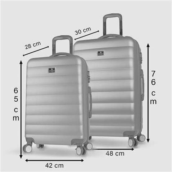 Colors Abs Orta ve Büyük Boy Gold  2li Valiz Seti