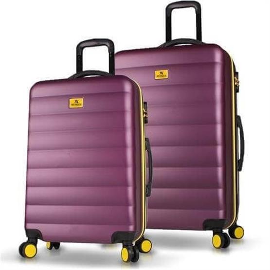 Colors Abs Orta ve Büyük Boy Mürdüm  2li Valiz Seti