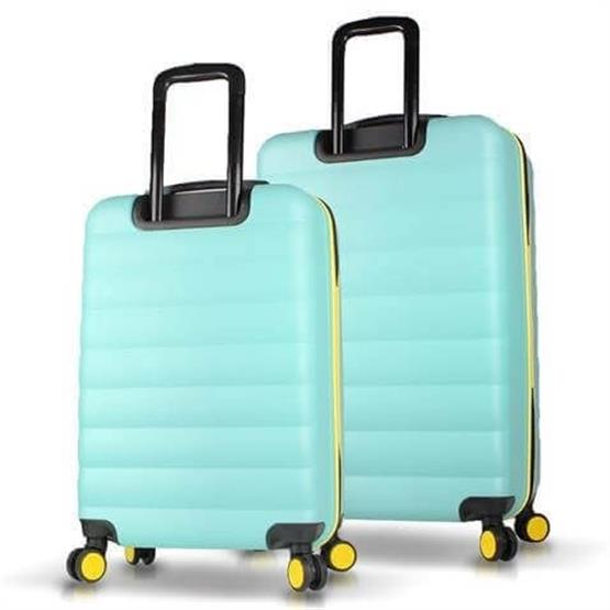Colors Abs Orta ve Büyük Boy Mint Yeşili  2li Valiz Seti