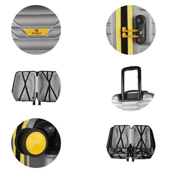 My Valice Croc Abs Büyük Boy Gri Valiz