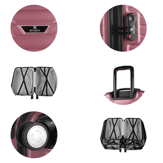 My Valice Croc Abs Büyük Boy Rose Gold Valiz