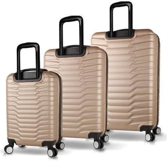 My Valice Croc Abs Kabin Orta ve Büyük Boy Gold 3lü Valiz Seti