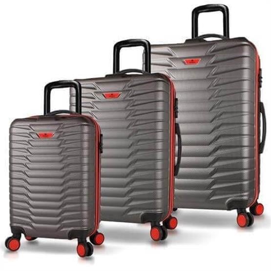 My Valice Croc Abs Kabin Orta ve Büyük Boy Antrasit 3lü Valiz Seti