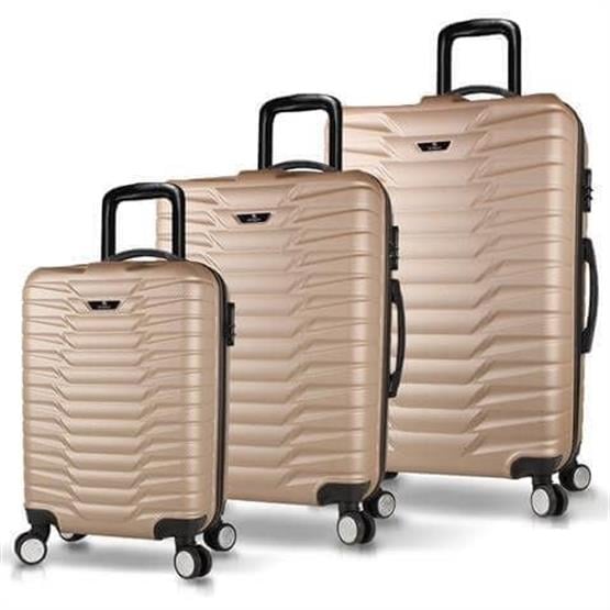 My Valice Croc Abs Kabin Orta ve Büyük Boy Gold 3lü Valiz Seti