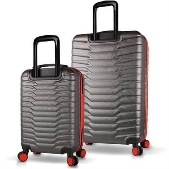 Croc Abs Kabin ve Büyük Boy Antrasit 2li Valiz Seti