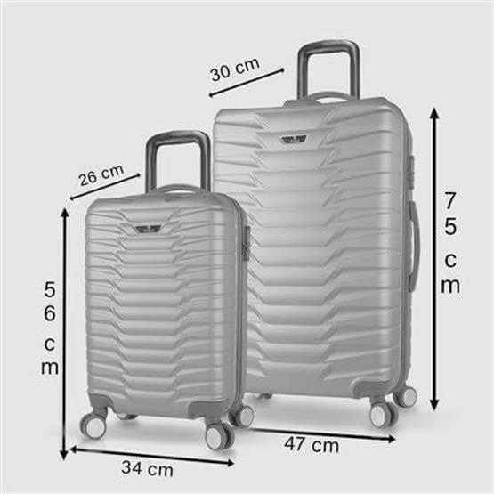 Croc Abs Kabin ve Büyük Boy Gold  2li Valiz Seti