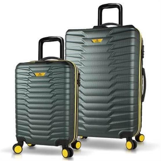 Croc Abs Kabin ve Büyük Boy Haki  2li Valiz Seti