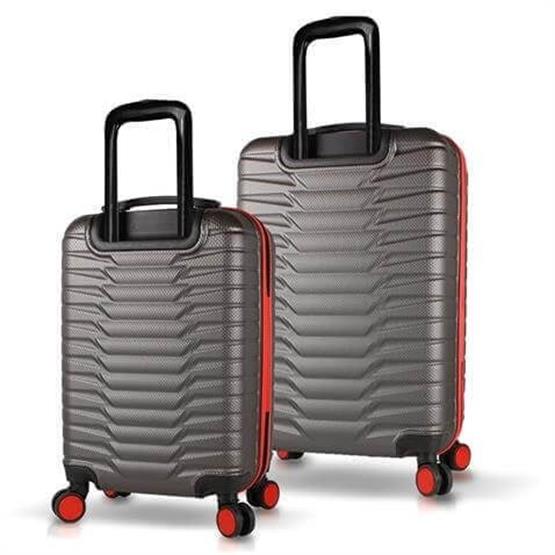 Croc Abs Kabin ve Orta Boy Antrasit  2li Valiz Seti
