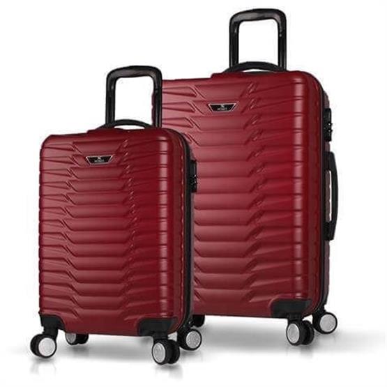 Croc Abs Kabin ve Orta Boy Bordo  2li Valiz Seti