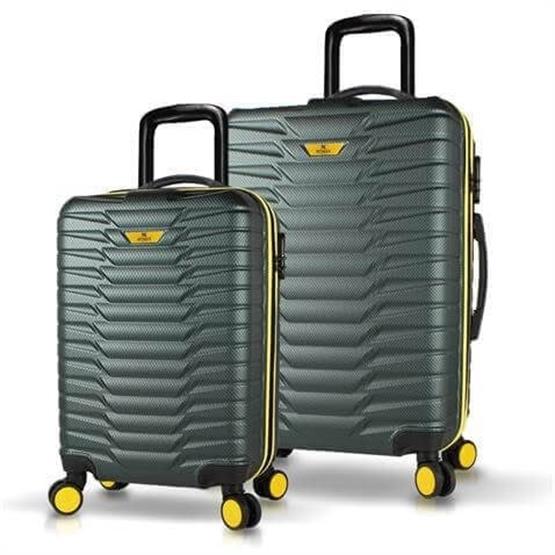 Croc Abs Kabin ve Orta Boy Haki  2li Valiz Seti