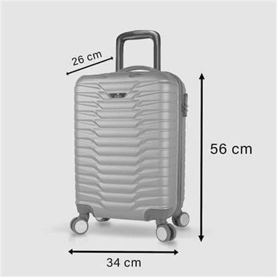 Croc Abs Küçük Kabin Boy Siyah Valiz