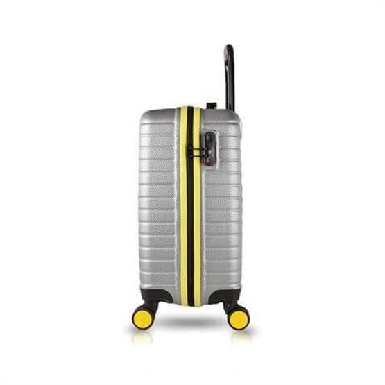 Croc Abs Makyaj ve Kabin Boy Gri  2li Valiz Seti