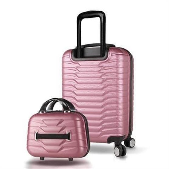 Croc Abs Makyaj ve Kabin Boy Rose Gold  2li Valiz Seti