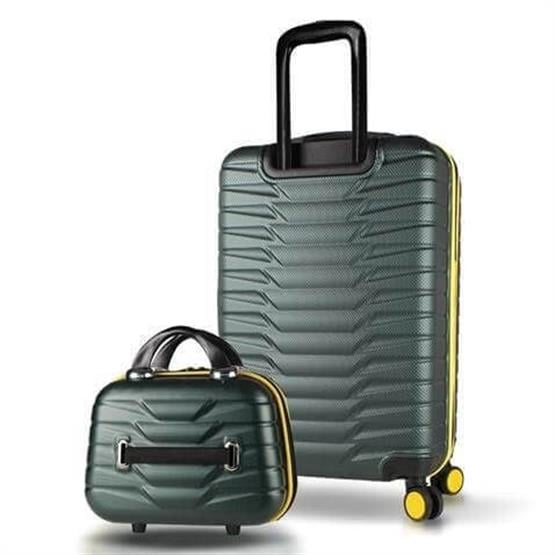 Croc Abs Makyaj ve Orta Boy Haki  2li Valiz Seti