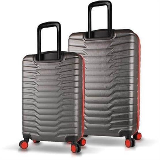 Croc Abs Orta ve Büyük Boy Antrasit 2li Valiz Seti