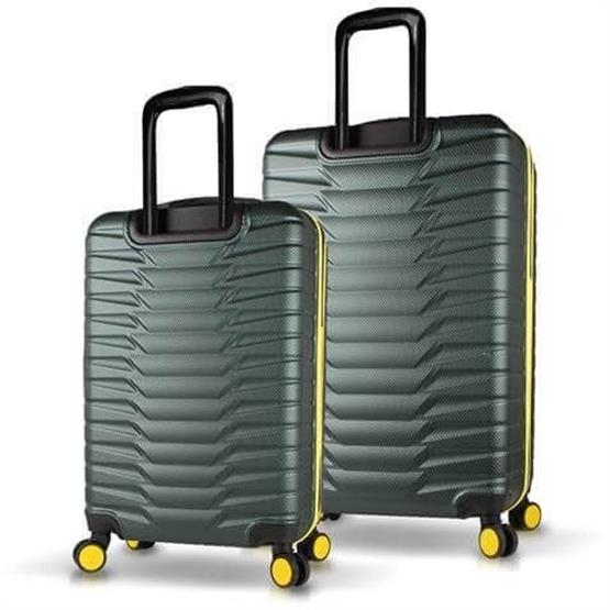 Croc Abs Orta ve Büyük Boy Haki  2li Valiz Seti