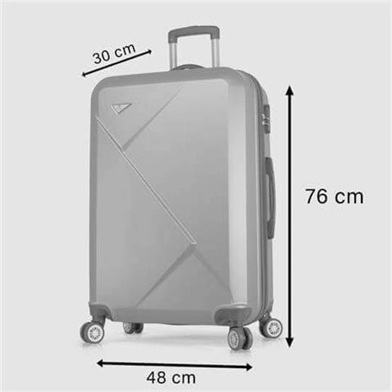 Diamond Abs Büyük Boy Valiz Mavi