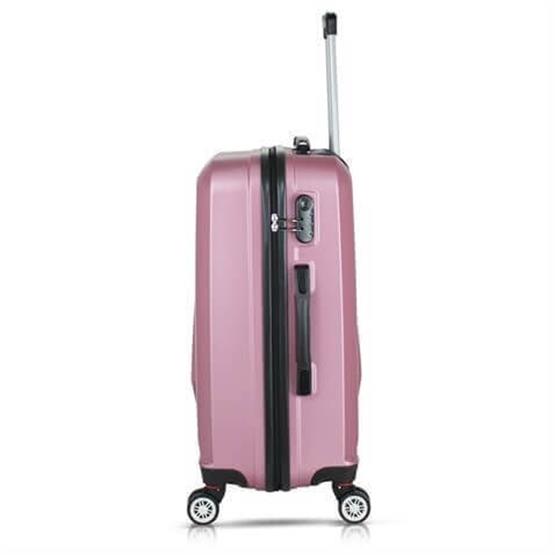 Diamond Abs Kabin Orta Büyük ve Makyaj Boy Rose Gold 4lü Travel Valiz Seti