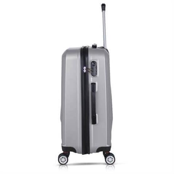 My Valice Diamond Abs Kabin Orta ve Büyük Boy Gri 3lü Valiz Seti