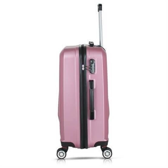 My Valice Diamond Abs Kabin Orta ve Makyaj Boy Rose Gold 3lü Valiz Seti