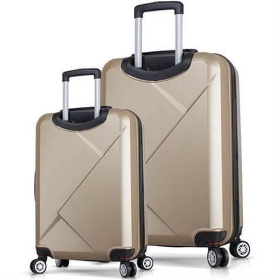 Diamond Abs Kabin ve Büyük Boy Gold 2li Valiz Seti