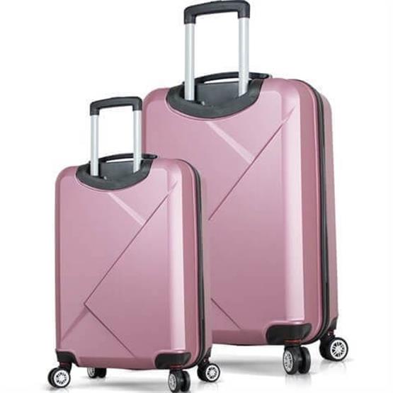 Diamond Abs Kabin ve Büyük Boy Rose Gold 2li Valiz Seti
