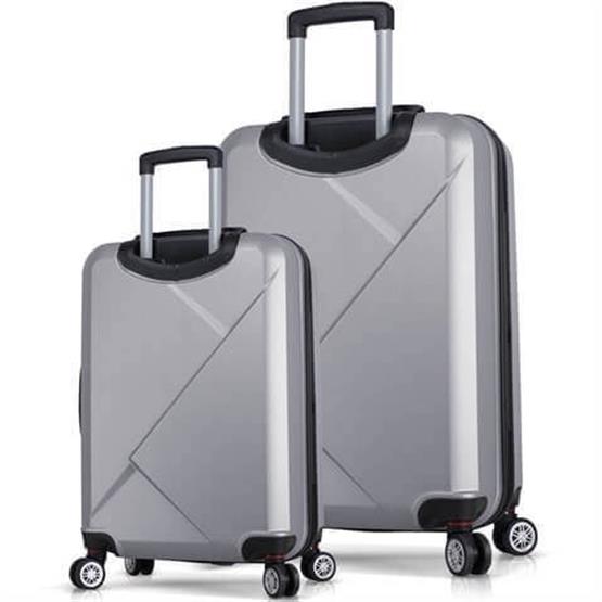 Diamond Abs Kabin ve Büyük Boy Gri 2li Valiz Seti