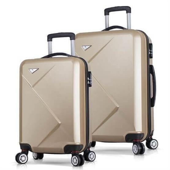 Diamond Abs Kabin ve Orta Boy Gold 2li Valiz Seti