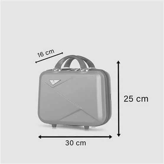 Diamond Abs Makyaj Çantası El Valizi Gold