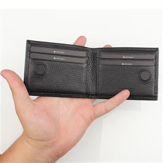 My Valice Erkek Hakiki Deri Cüzdan ve Kartlık 1822 Siyah