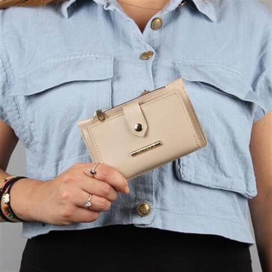 My Valice Kadın Deri Cüzdan ve Kartlık 1626 Bej