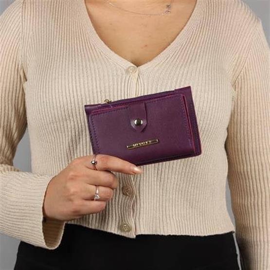 My Valice Kadın Deri Cüzdan ve Kartlık 1626 Mor
