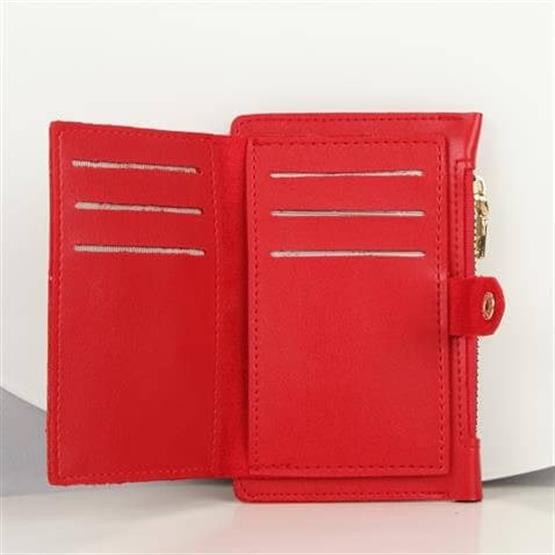 My Valice Kadın Deri Cüzdan ve Kartlık 1626 Kırmızı