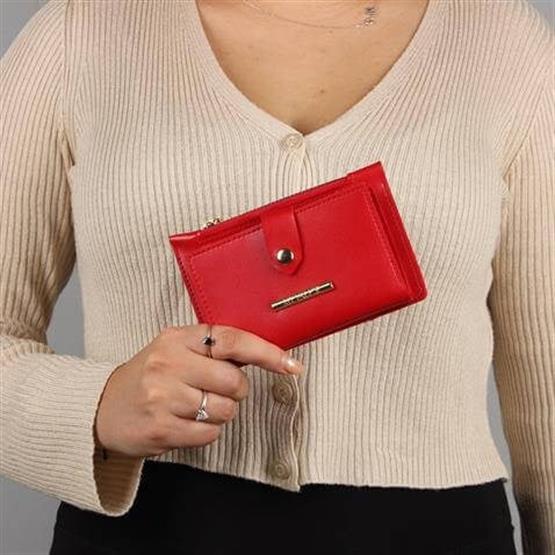My Valice Kadın Deri Cüzdan ve Kartlık 1626 Kırmızı