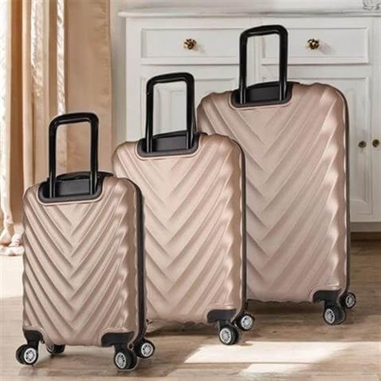 My Valice Lotus Abs Kabin Orta ve Büyük Boy Gold 3lü Valiz Seti