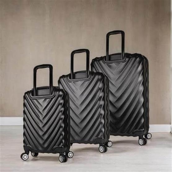 My Valice Lotus Abs Kabin Orta ve Büyük Boy Siyah 3lü Valiz Seti