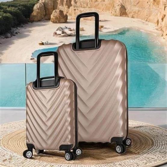 Lotus Abs Kabin ve Büyük Boy Gold 2li Valiz Seti