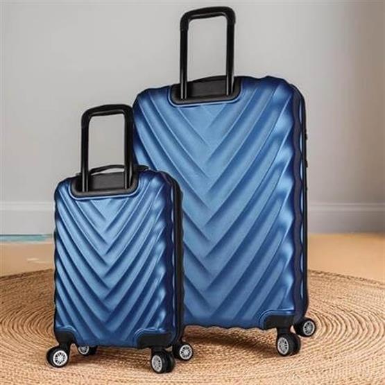 Lotus Abs Kabin ve Büyük Boy Lacivert 2li Valiz Seti