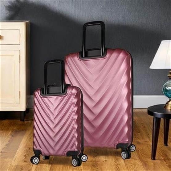 Lotus Abs Kabin ve Büyük Boy Rose 2li Valiz Seti