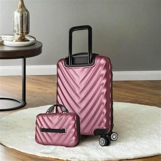 Lotus Abs Kabin ve Makyaj Boy Rose 2li Valiz Seti