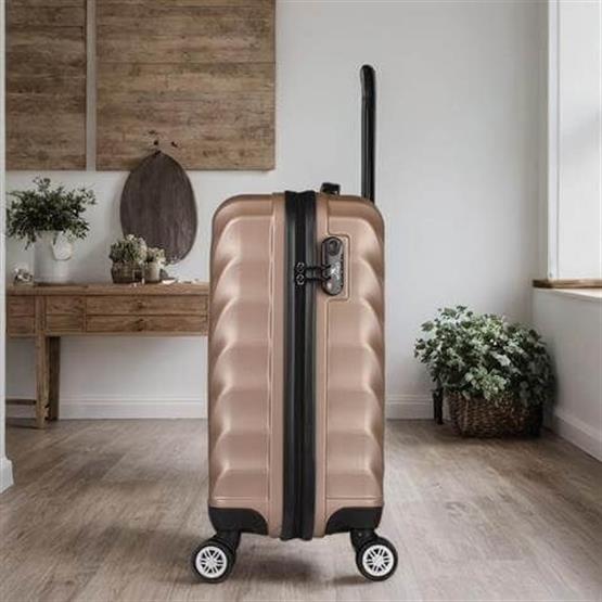 Lotus Abs Kabin ve Makyaj Boy Gold 2li Valiz Seti