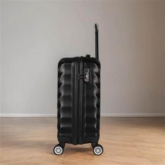 Lotus Abs Kabin ve Makyaj Boy Siyah 2li Valiz Seti