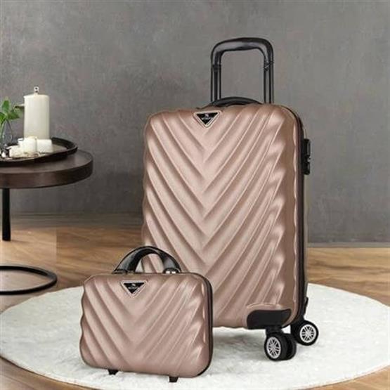 Lotus Abs Kabin ve Makyaj Boy Gold 2li Valiz Seti