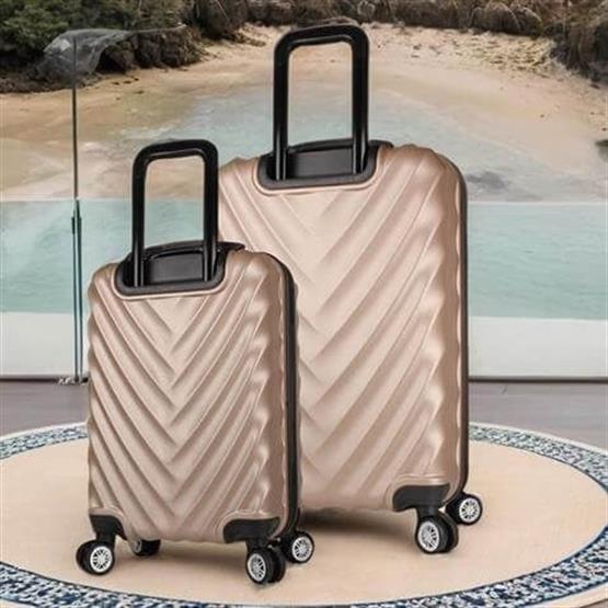 Lotus Abs Kabin ve Orta Boy Gold 2li Valiz Seti